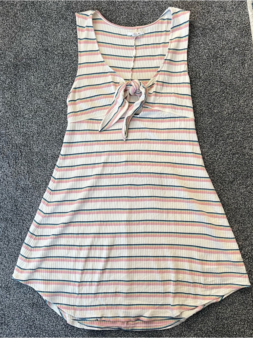 O'Neill Pastel Striped Ribbed Dress